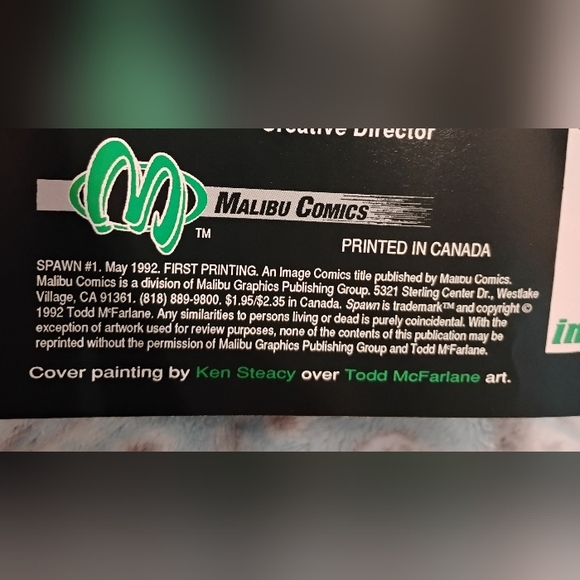 1992 Spawn Comic Book KEY Issue #1 - Picture 5 of 6